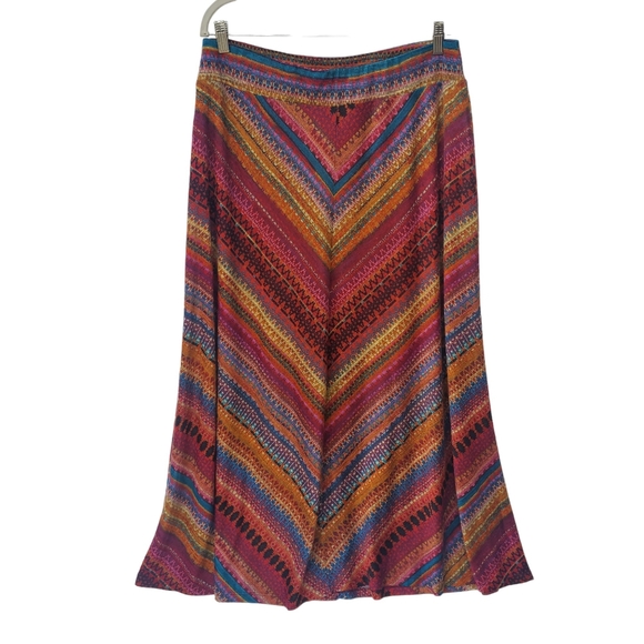 Boho Knit Maxi Skirt Retro Western Size XL - EUC! - Picture 9 of 14